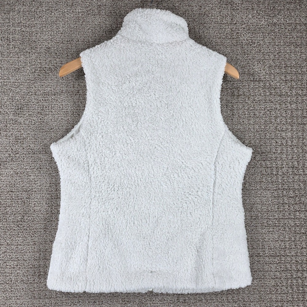 Patagonia Los Gatos Womens Fleece Vest White Full Zip Stand Collar Size‎ Large - Picture 7 of 10